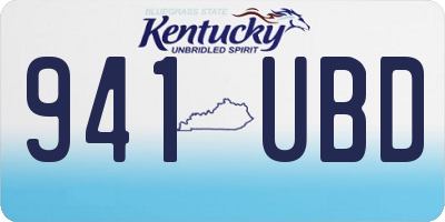 KY license plate 941UBD