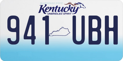 KY license plate 941UBH