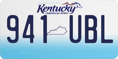 KY license plate 941UBL