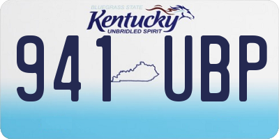 KY license plate 941UBP