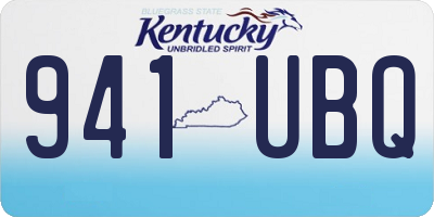 KY license plate 941UBQ