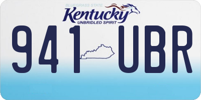 KY license plate 941UBR
