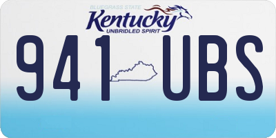 KY license plate 941UBS