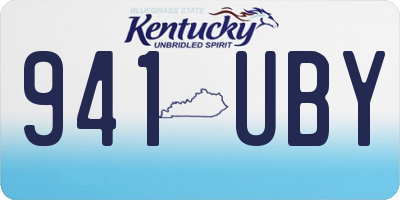 KY license plate 941UBY