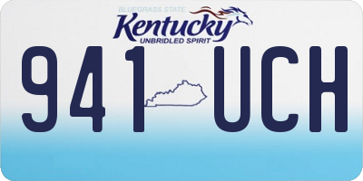 KY license plate 941UCH