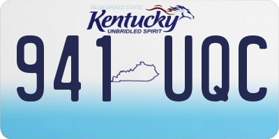 KY license plate 941UQC