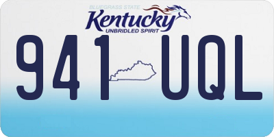 KY license plate 941UQL