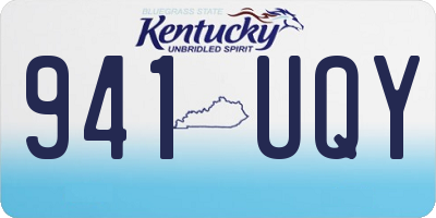 KY license plate 941UQY