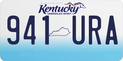 KY license plate 941URA