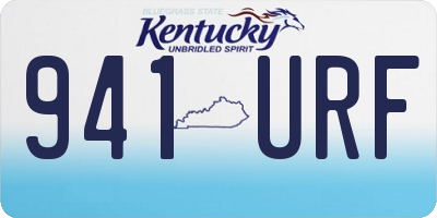KY license plate 941URF