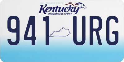KY license plate 941URG