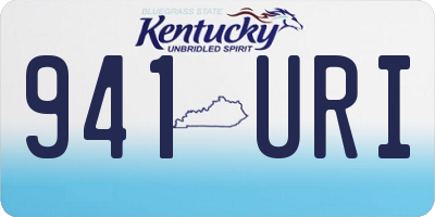 KY license plate 941URI
