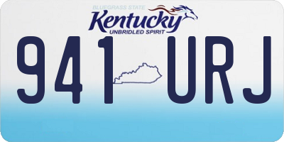 KY license plate 941URJ
