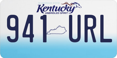 KY license plate 941URL