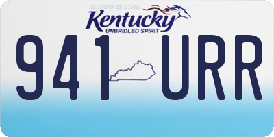 KY license plate 941URR