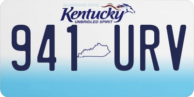 KY license plate 941URV
