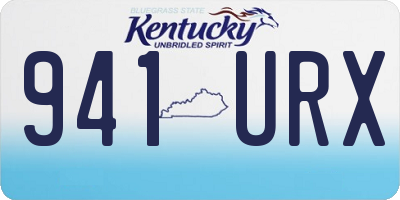 KY license plate 941URX