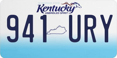 KY license plate 941URY