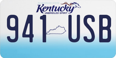 KY license plate 941USB