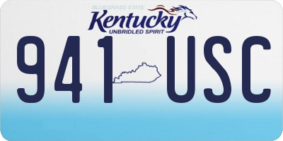 KY license plate 941USC