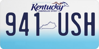 KY license plate 941USH