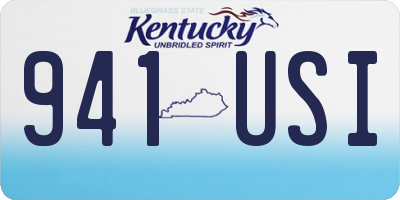 KY license plate 941USI