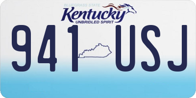 KY license plate 941USJ