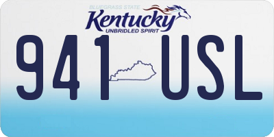 KY license plate 941USL
