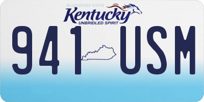 KY license plate 941USM