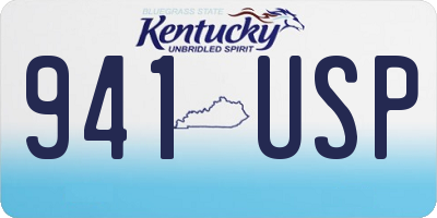 KY license plate 941USP