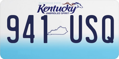 KY license plate 941USQ