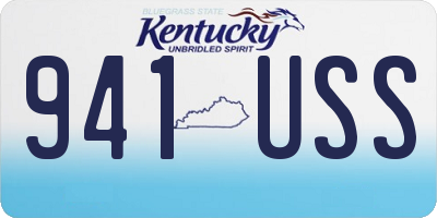 KY license plate 941USS