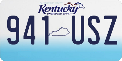 KY license plate 941USZ