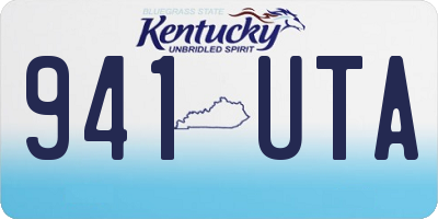 KY license plate 941UTA