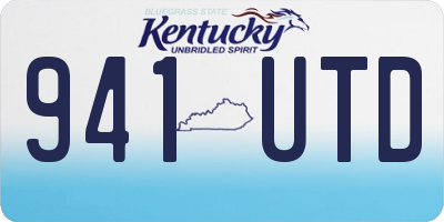 KY license plate 941UTD