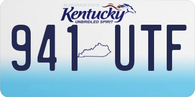 KY license plate 941UTF