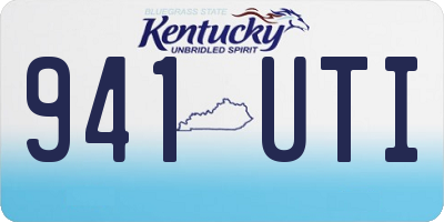 KY license plate 941UTI