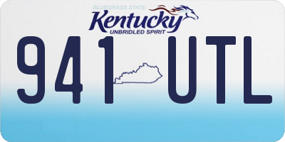 KY license plate 941UTL