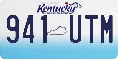 KY license plate 941UTM