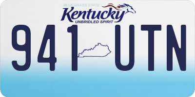 KY license plate 941UTN