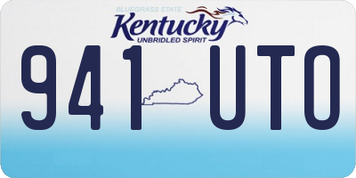KY license plate 941UTO