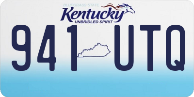 KY license plate 941UTQ