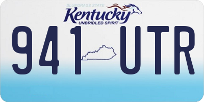 KY license plate 941UTR