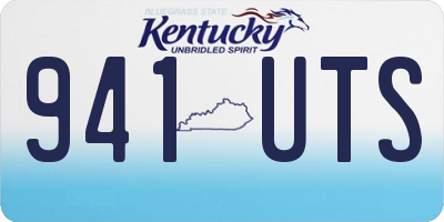 KY license plate 941UTS