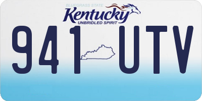 KY license plate 941UTV
