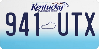 KY license plate 941UTX