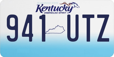 KY license plate 941UTZ