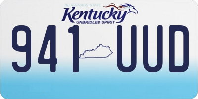 KY license plate 941UUD