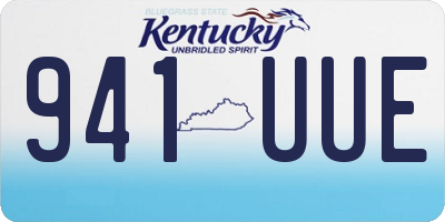 KY license plate 941UUE