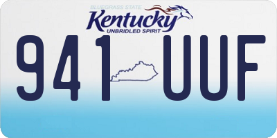 KY license plate 941UUF